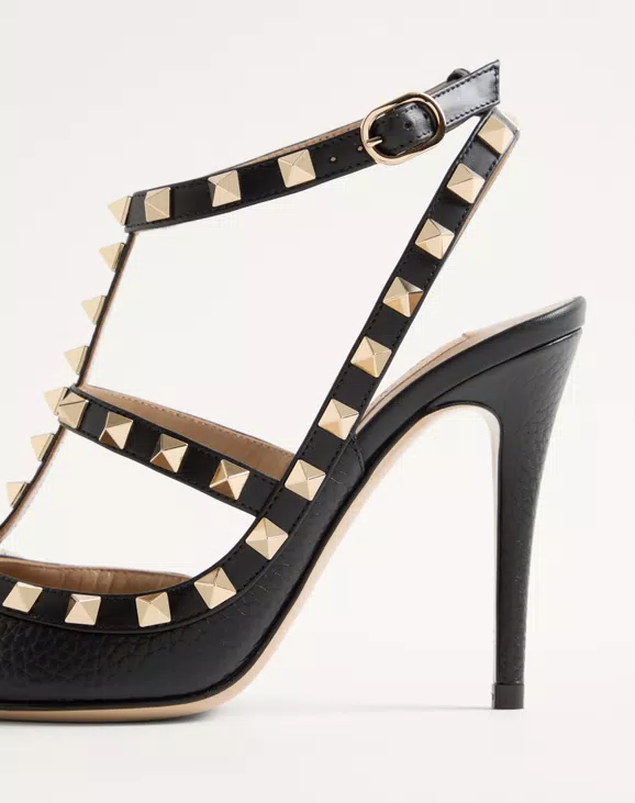 Valentino Rockstud Grainy Leather Ankle Strap Pump 100 Mm - Image 2
